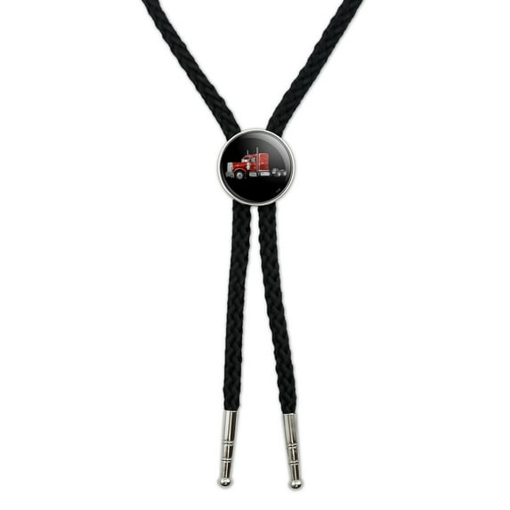 Semi Tractor Trailer Truck Trucker Western Southwest Cowboy Necktie Bow Bolo Tie