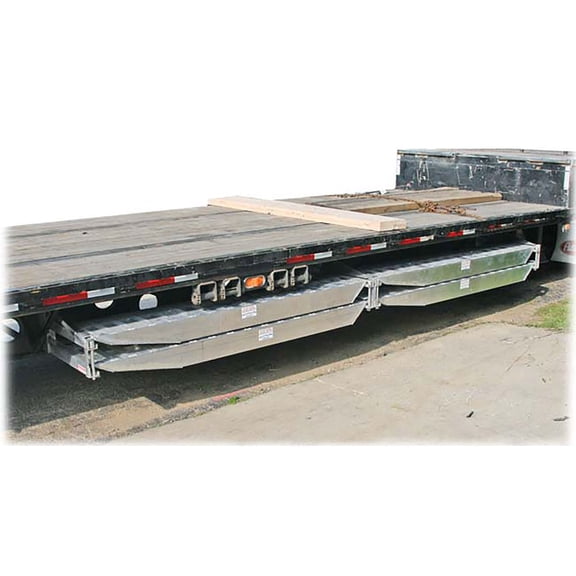 Semi-Trailer Loading Ramp Storage Brackets for Two 5in Thick Ramps 18in or 20inW Bolt-On