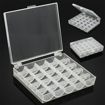 Semi-Transparent Bobbin Storage Box, 25-Grid Sewing Thread Organizer, By Meiiso, Large Inventory!
