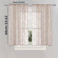 thumbnail image 1 of Semi Transparent Curtain Floral Lace Window Sheer Curtain with Scalloped Edge & Rod Pocket for Boho Home Decor 1 Pcs, 1 of 8