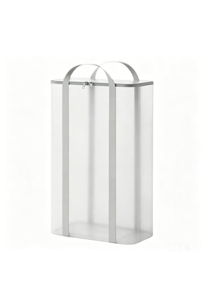 Semi-Transparent Eva Reinforced Large Capacity Tote Storage Bag Wear-Resistant Zipper Closure Portable Carry Bag with Thickened Long Handles for Home Travel Shopping Moving