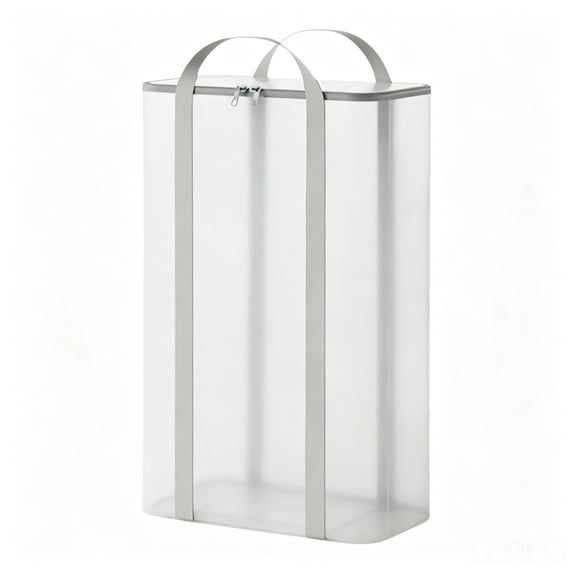 Semi-Transparent Storage Tote,EVA Reinforced Container With Long Handles,Large Capacity Wear Resistant Design,Spacious Interior For Daily Supplies,Durable Zipper Closure,Home And Travel Storage