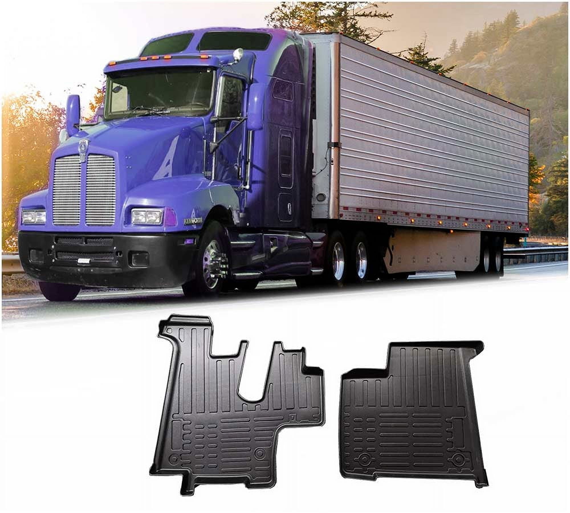 Semi Truck Floor Mats Fits Kenworth T600 (2006-2007) Models - 2 Pcs Set ...