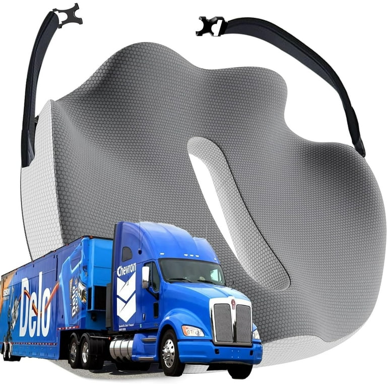 Semi Truck Seat Cushion for Truck Driver Truck Seat Cushion Made from The Ultimate Memory Foam for Back Support Pain Relief for Trucker Driver on Long Drives Comfortable Semi Truck Accessories