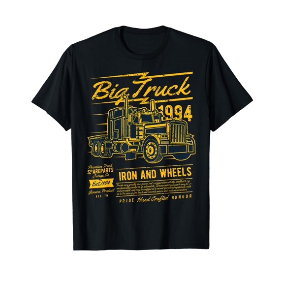 Semi Truck Shirt Big Truck Diesel Iron & Wheels Vintage