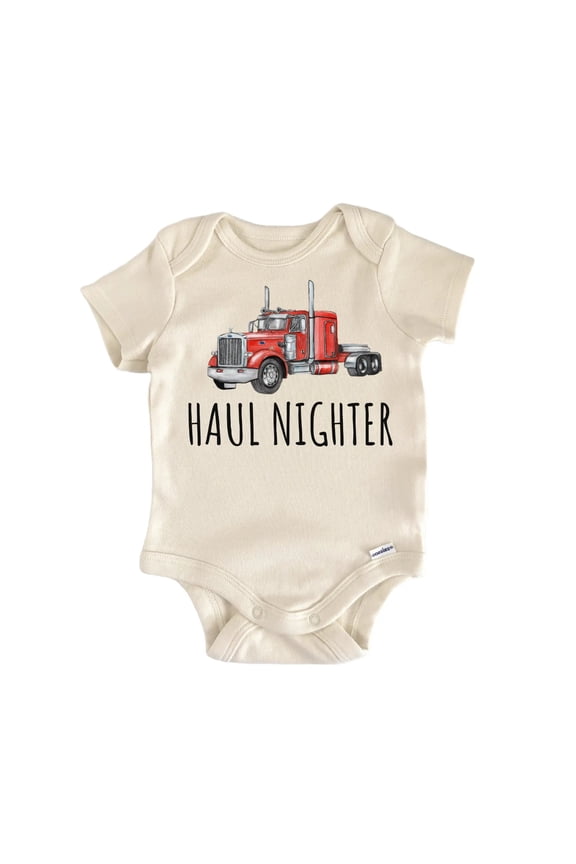 Semi Truck Tractor Trucker Baby Gift Baby Bodysuit