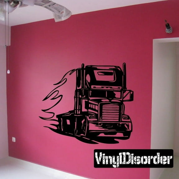 Semi Truck Wall Decal - Vinyl Decal - Car Decal - DC 012 - 36 Inches