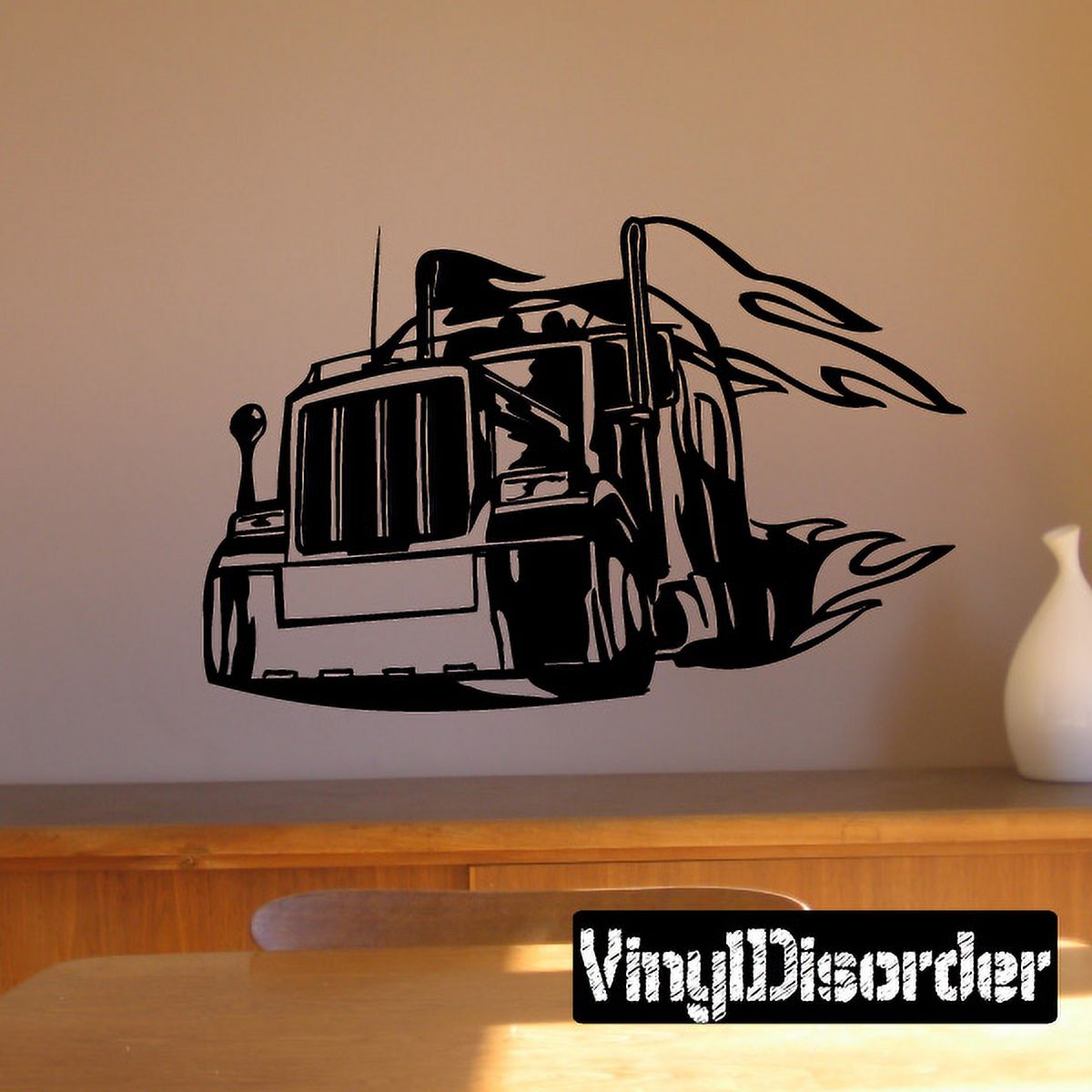 Semi Truck Wall Decal Vinyl Decal Car Decal DC 014 36 Inches