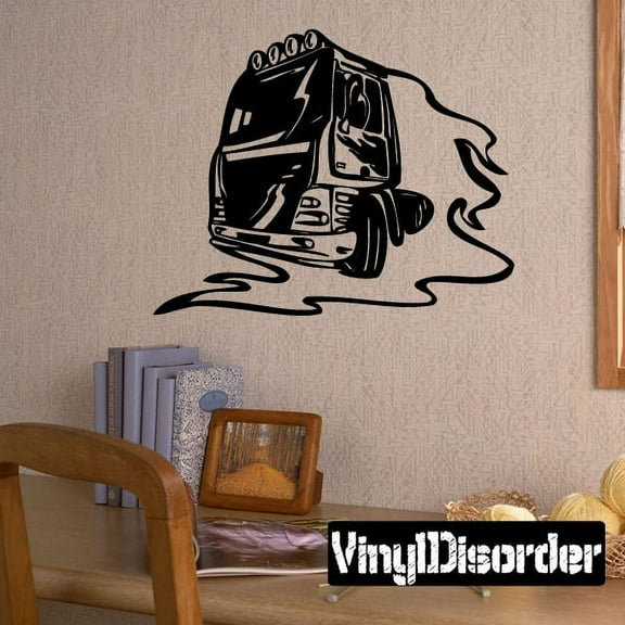 Semi Truck Wall Decal - Vinyl Decal - Car Decal - DC 074 - 36 Inches