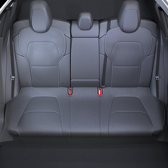 Semi-Wrapped Car Seat Cushion for 2025 Tesla Model Y, Custom Fit Premium Leather Seat Cover, Breathable & Wear-Resistant Interior Protector