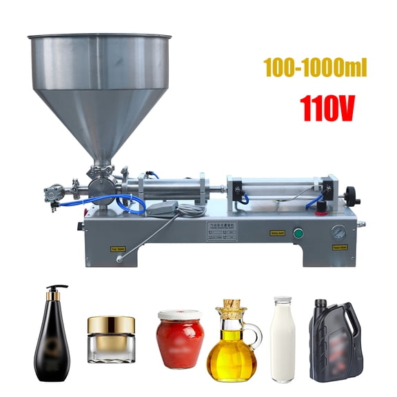 Semi automatic 100ml-1000ml Horizontal Single head Liquid Filling Machine 110V