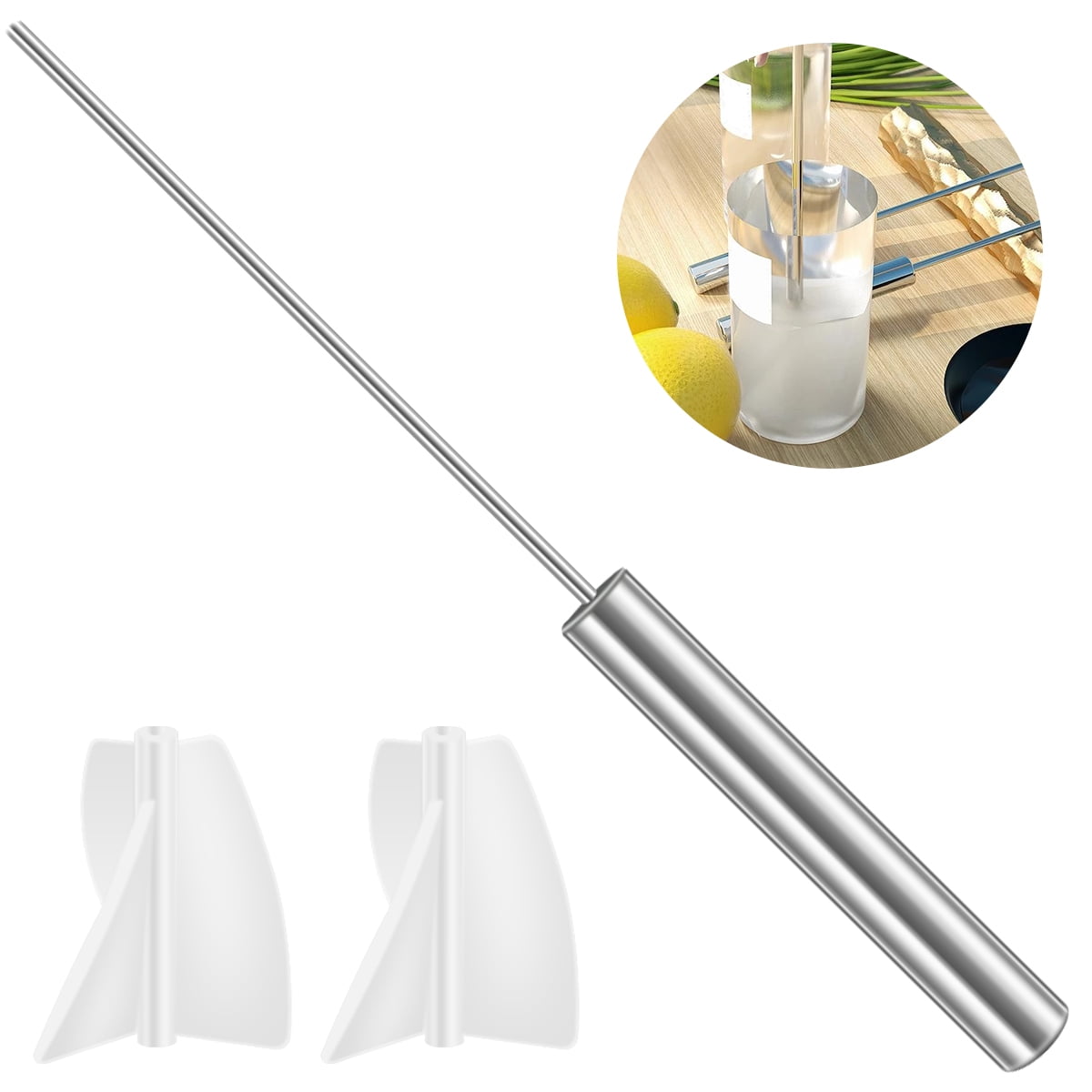 Semiautomatic Epoxy Resin Mixer Handheld Resin Stirrer with 2 Reusable