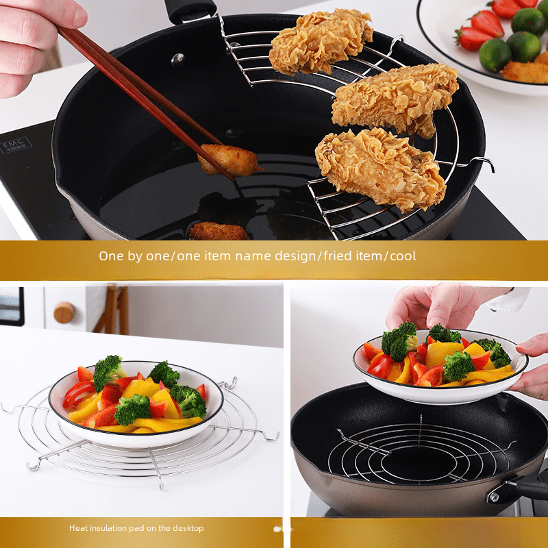 Semicircular stainless steel oil drain rack can be spliced steaming