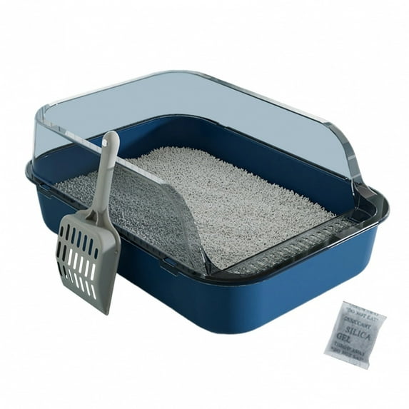 Semi-enclosed Cat Litters Box High-sided Detachable Cat Toilet Splash-proof Multifunctional Cat Litters Pan For Small Animals