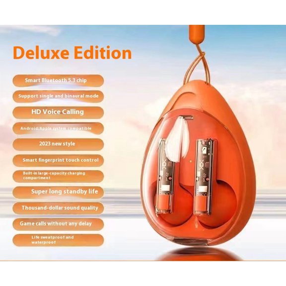 Semi-in-ear Drop Shape Noise-reduction Bluetooth Headset