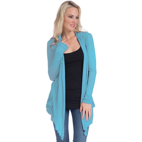 Semi-sheer Cardigan Cover-up with Pockets