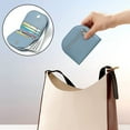 thumbnail image 1 of Semicircle Coin Purse, Portable PU Leather Zipper Coin Purse Mini Change Wallet for Women Small Coin Pocket for Women Credit Card Folded Bills Key Headset Lipstick （Blue）, 1 of 7