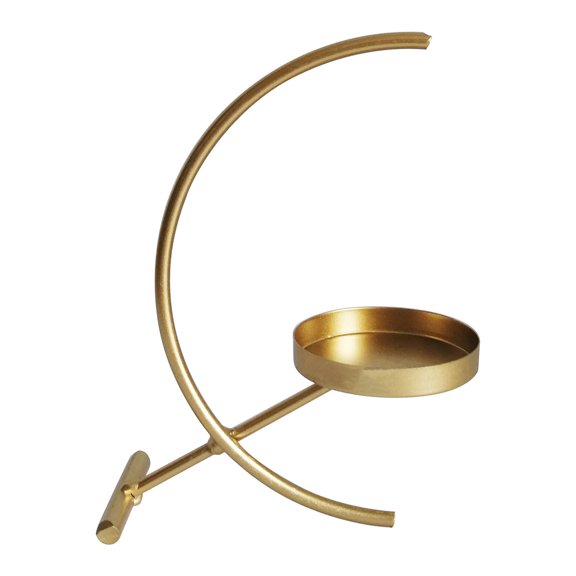 Semicircle Moon Candlestick Wrought Iron Candle Holder Taper Candle Holder Stand