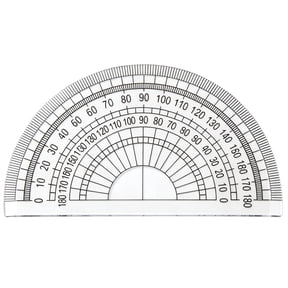 Semicircular 180 Degree Protractor, Clear Plastic Angle Measuring Tool, Half Circle Angle Finder, Precision Drafting Gauge, Transparent Measuring Ruler for Engineering Drawing, Architectural Design
