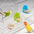 thumbnail image 1 of Semicircular Bird Cage Feeder for Parakeets & Lovebirds, No-Mess Hanging Food Bowl for Small Pet Birds, Durable Plastic Bird Feeding Cup, Easy Install Budgie Cage Accessories, 1 of 5