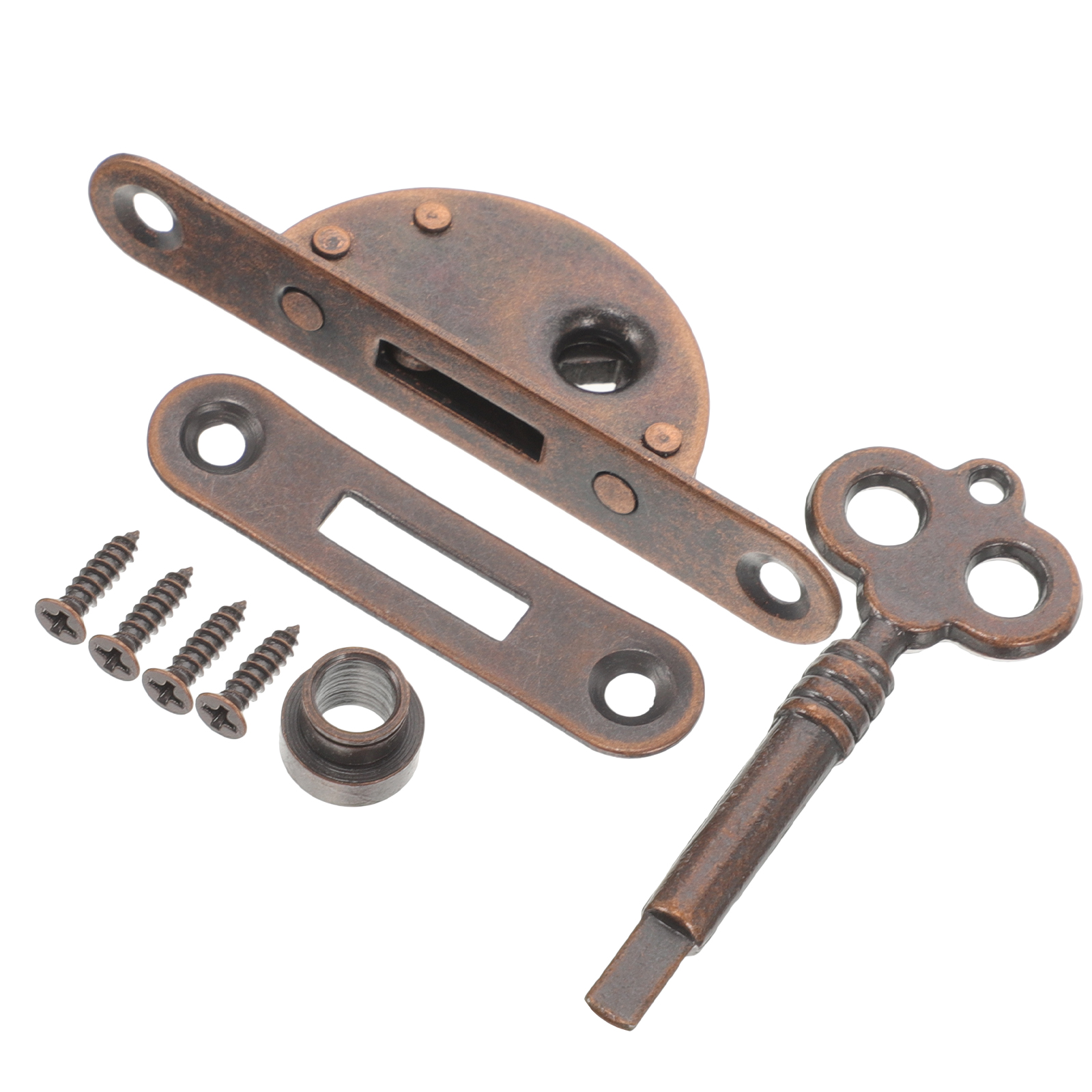 Semicircular Bronze Lock Desk Locks Antique and Key Iron