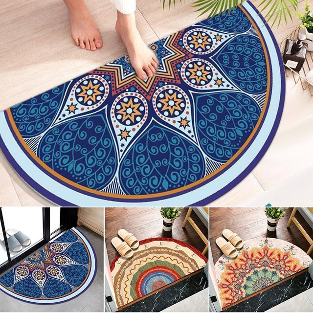 Semicircular Floor Carpet Mat Half Round Entrance Door Rug NonSlip