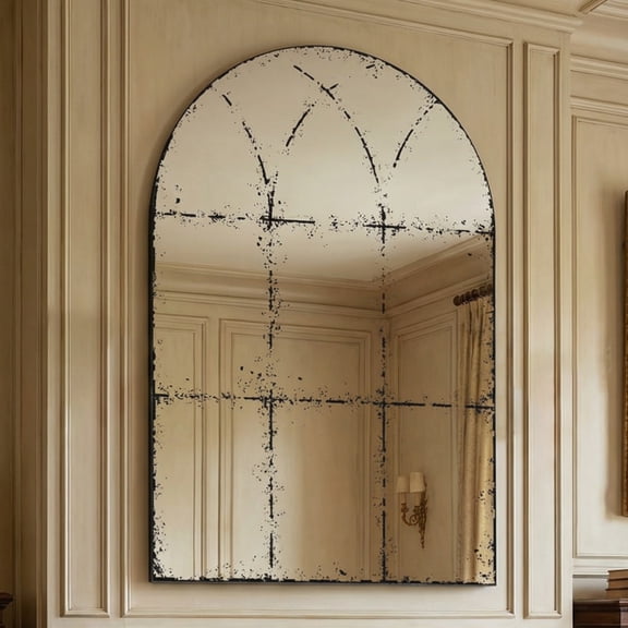 Semicircular wall-mounted mirror Versatile Home Decor Ideal for bedrooms, living rooms, dining rooms, fireplaces, foyers, and more