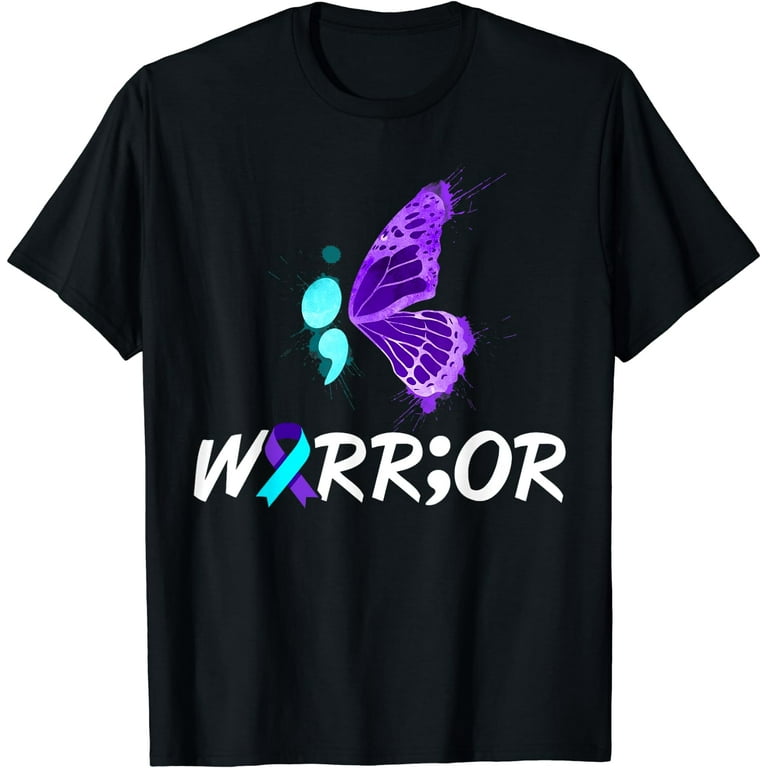 Semicolon Butterfly - Suicide Prevention Awareness T-Shirt