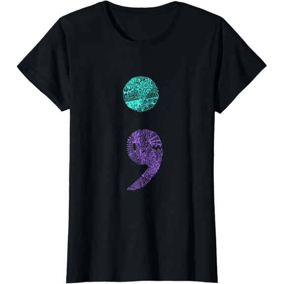 Semicolon Gift Suicide Prevention Awareness T-Shirt