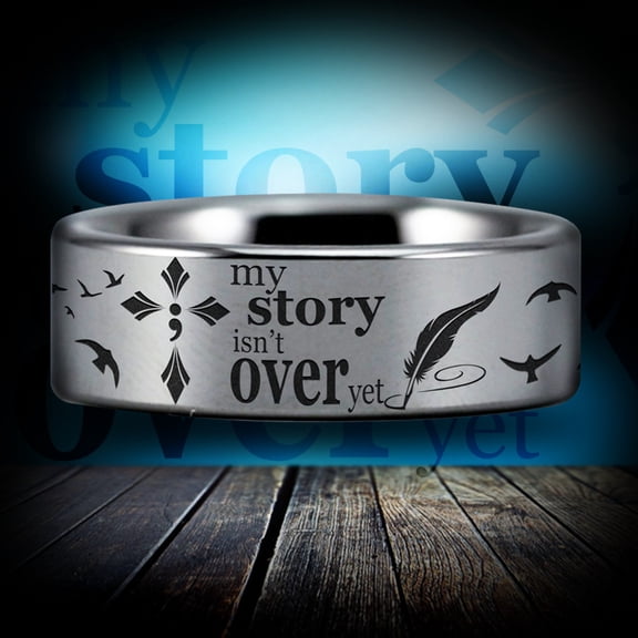 Semicolon Style 2 Tungsten Carbide Ring