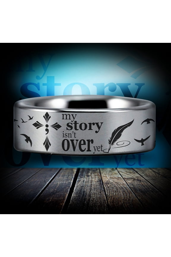 Semicolon Style 2 Tungsten Carbide Ring