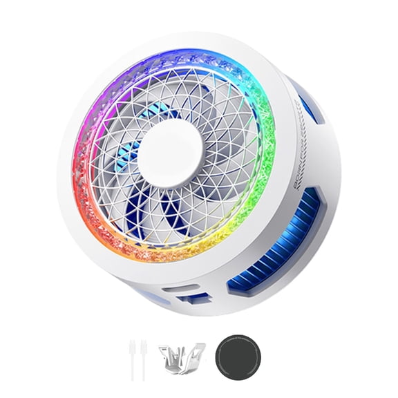 Magnetic Phone Cooling Fan With Light Radiator Semiconductor Cooling System Low Noise Heat Sink 4 Gear Adjustable