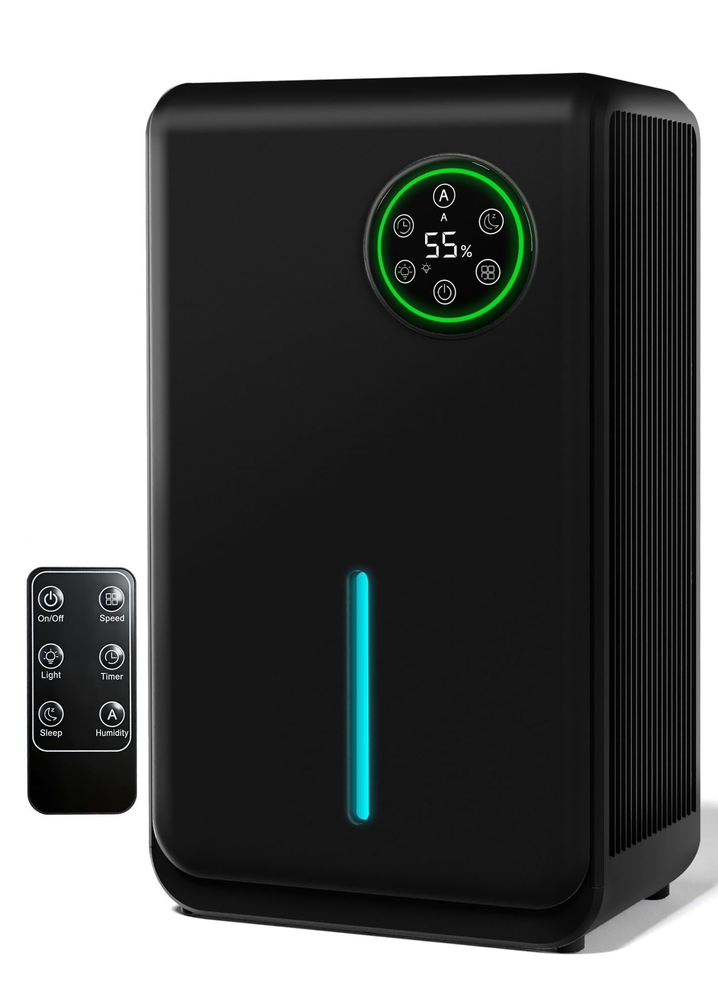 Semiconductor Dehumidifier (120oz High-Capacity Dehumidification) LED, with Smart Remote Control, Timer, 7-Colour Ambient Lighting, Drain Hose, Sleep Mode, Energy-Efficient Dehumidifier 02