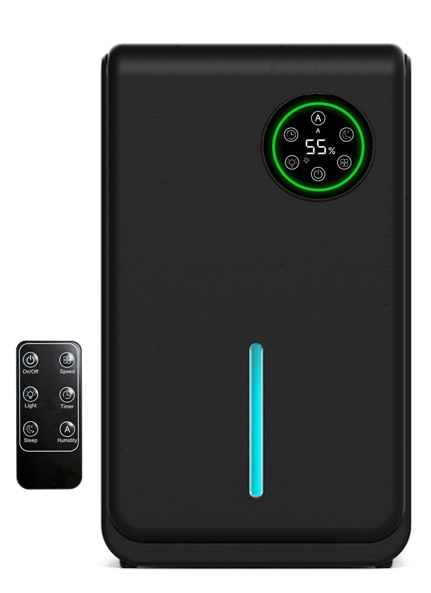 Semiconductor Dehumidifier (120oz High-Capacity Dehumidification) LED, with Smart Remote Control, Timer, 7-Colour Ambient Lighting, Drain Hose, Sleep Mode, Energy-Efficient Dehumidifier 03