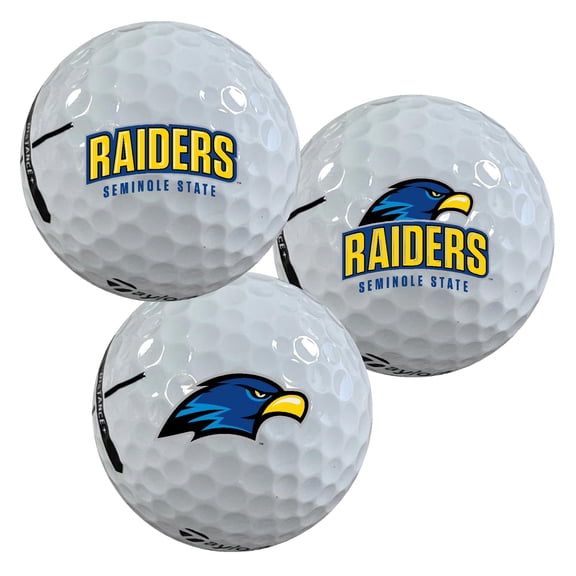 Seminole State College Raiders Logo Edition Taylormade Distance+ Golf Balls 12-Pack (Dozen)