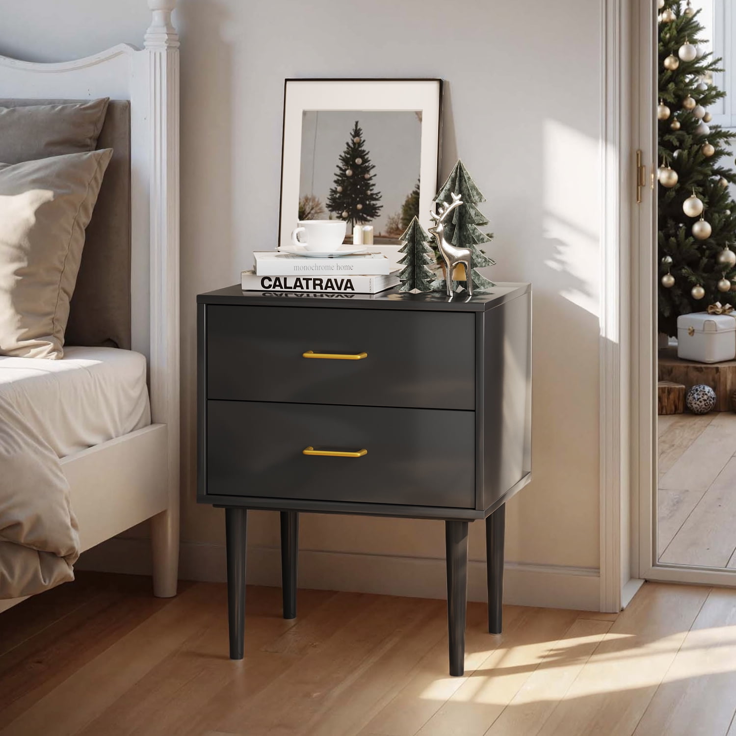 Semiocthome Nightstand with 2 Drawers, Bedside Table for Bedroom, End — free download
