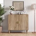 thumbnail image 1 of Semiocthome Sideboard Buffet Cabinet with Adjustable Shelf, Line Groove Design, Kitchen, Natural, 1 of 7