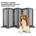thumbnail image 1 of Semiocthome Ultra Wide Foldable Pet Gate for Doorway,Freestanding Dog Gates for Stairs,112.9" W Gray, 1 of 9