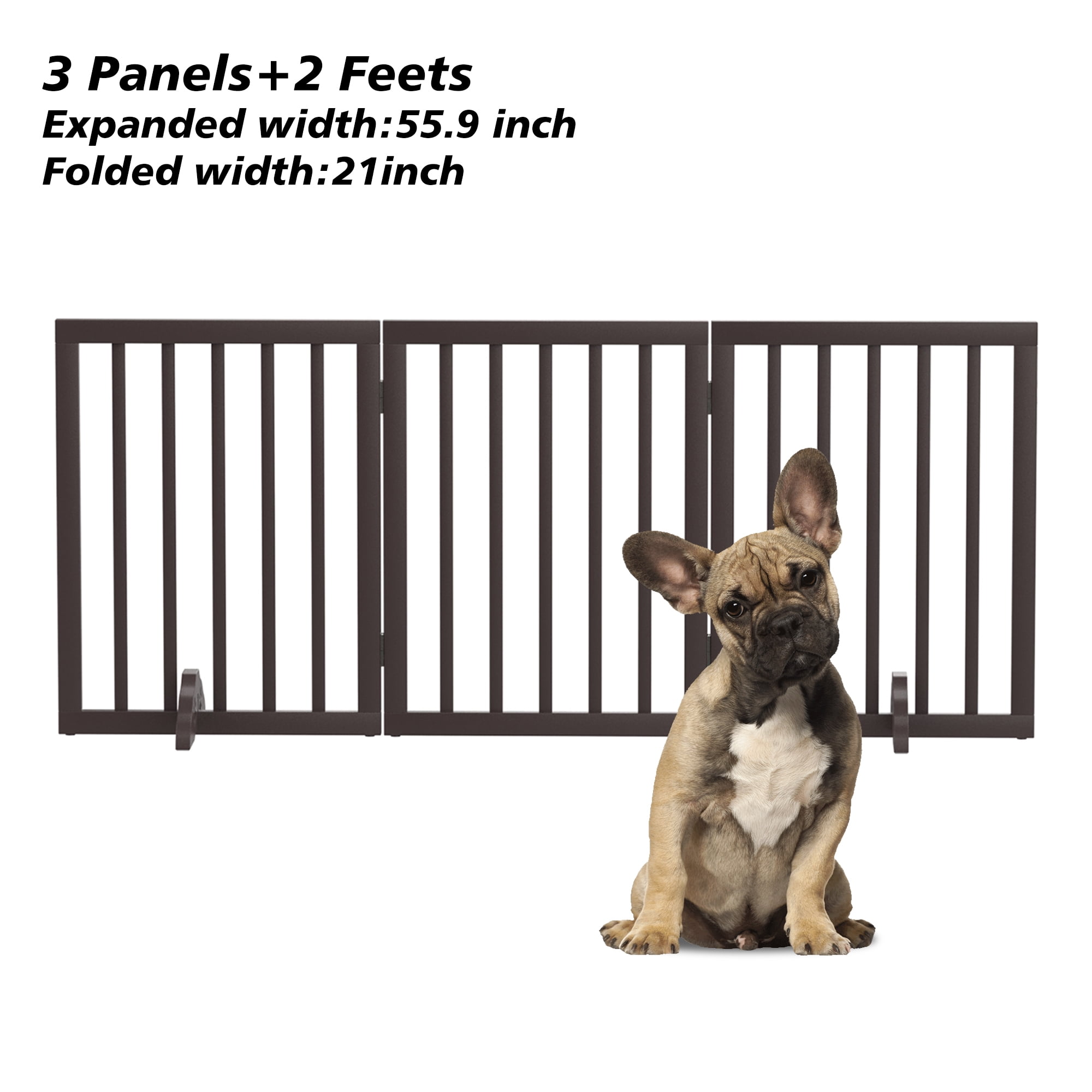 Semiocthome Ultra Wide Foldable Pet Gate for Doorway,Freestanding Dog