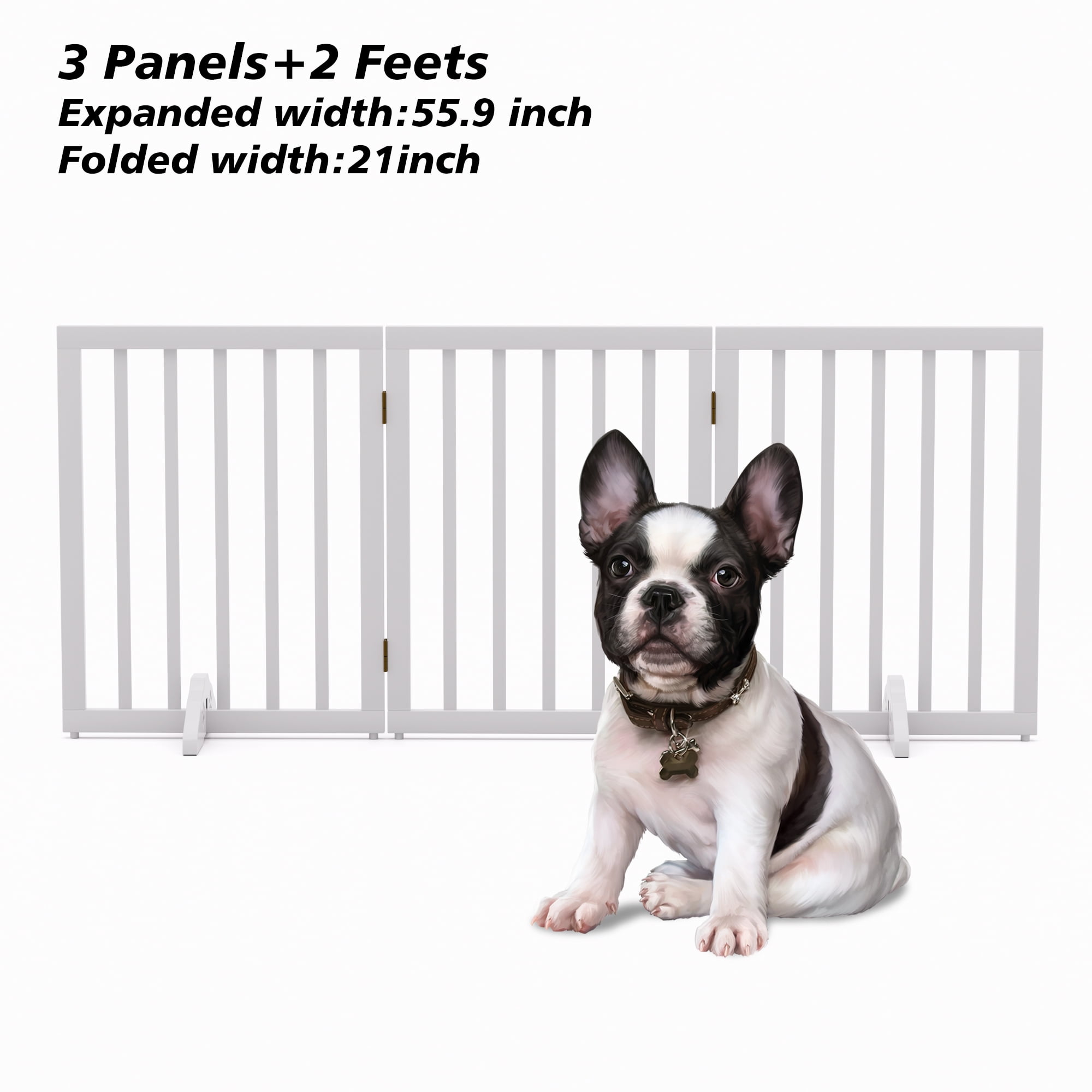 Semiocthome Ultra Wide Foldable Pet Gate for Doorway,Freestanding Dog