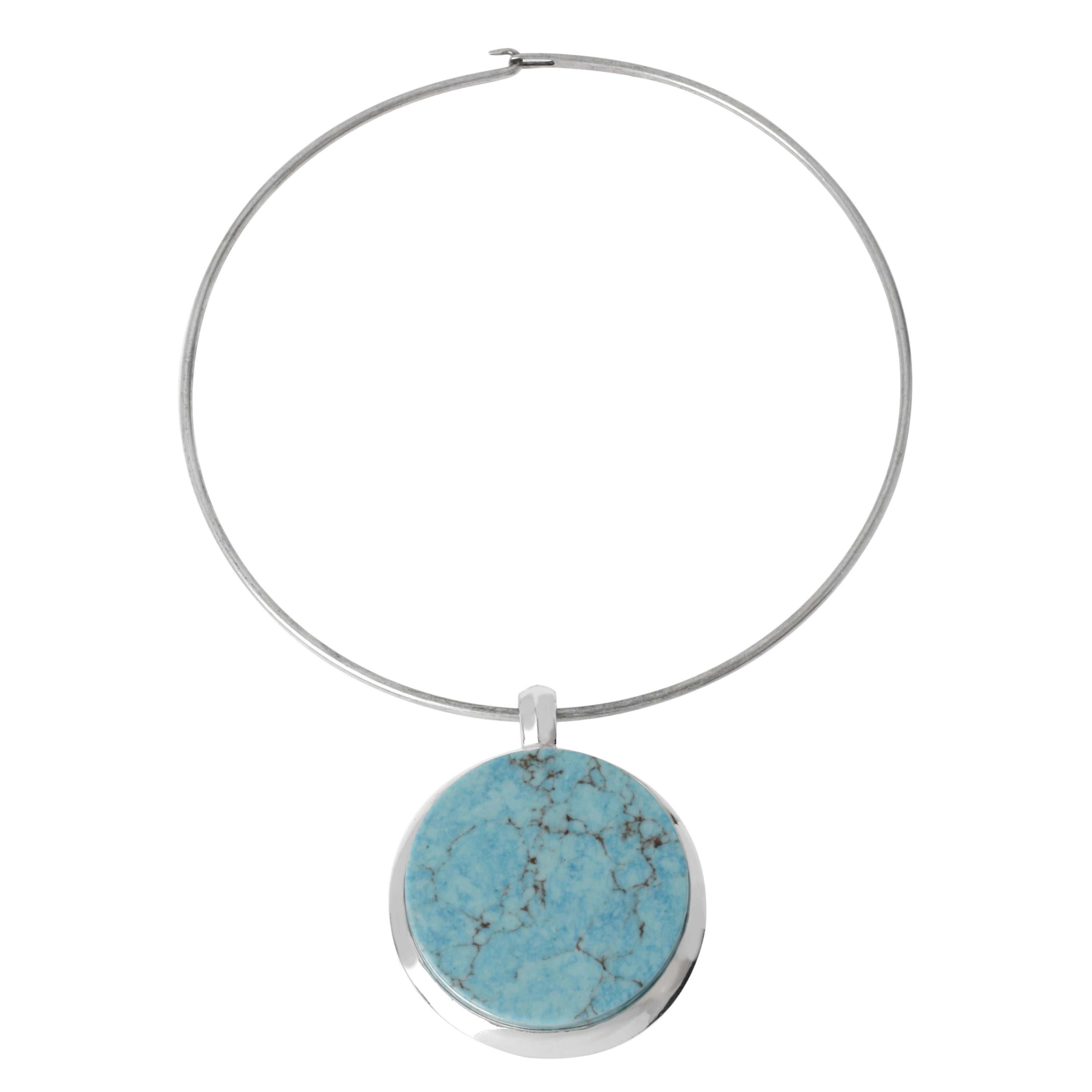 Semiprecious Turquoise Pendant Necklace