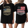 thumbnail image 1 of Semiquincentennial 250 Years 1776 2026 We the People American Flag Graphic Short Sleeve Loose Fit T Shirt Top Black L Black L, 1 of 5