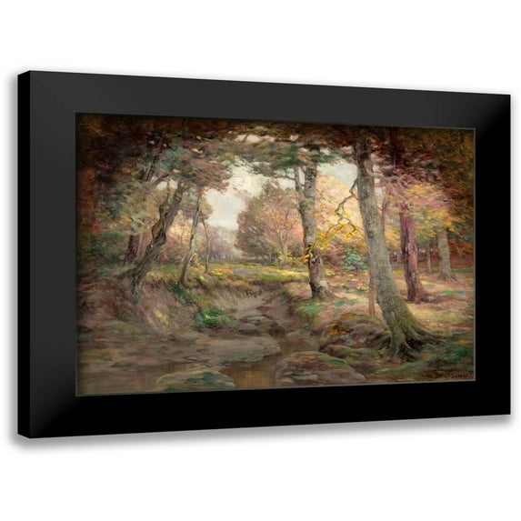 Semon, John 24x18 Black Modern Framed Museum Art Print Titled - Edge of the Woods