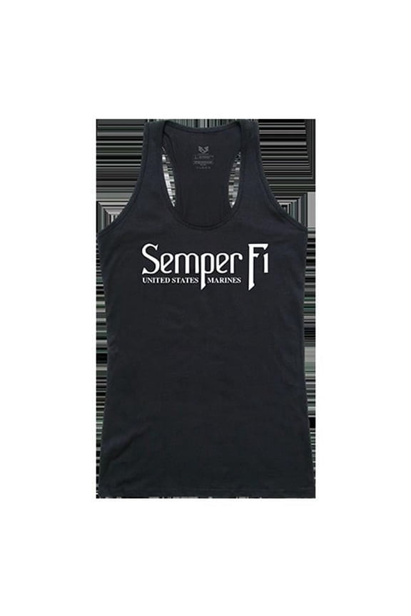 Semper Fi Graphic Tank Top, Black - Small