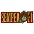 thumbnail image 1 of Semper Fi US Marine Corps Globe & Anchor 5 inch Embroidered Patch AKPT305, 1 of 1