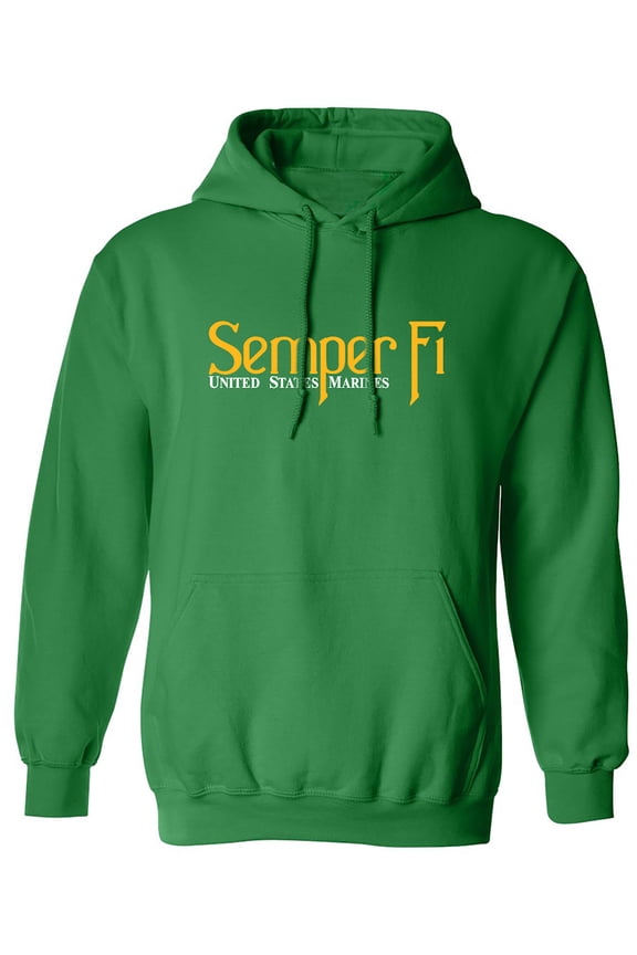 Semper Fi United States Marines Adult Hooded Sweatshirt