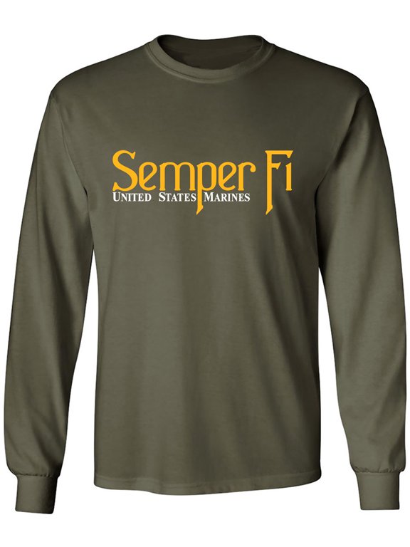 Semper Fi United States Marines Adult Long Sleeve T-shirt