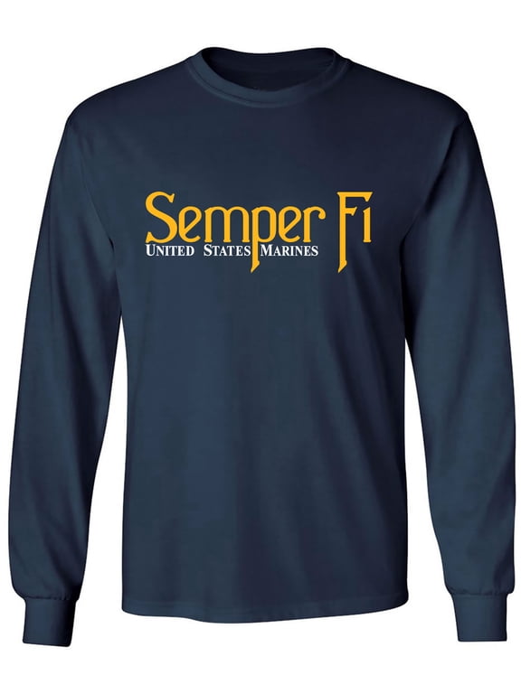 Semper Fi United States Marines Adult Long Sleeve T-shirt