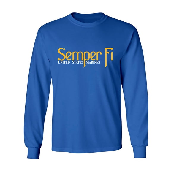 Semper Fi United States Marines Adult Long Sleeve T-shirt