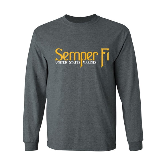 Semper Fi United States Marines Adult Long Sleeve T-shirt